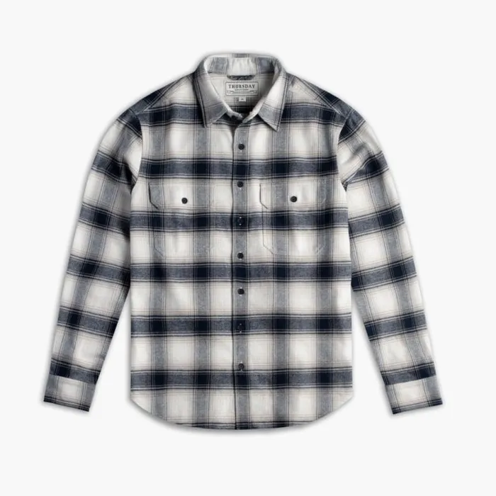 Thursday Boots Shirts and Apparel Summit Flannel Shirt Coastal Blue 8211 Men