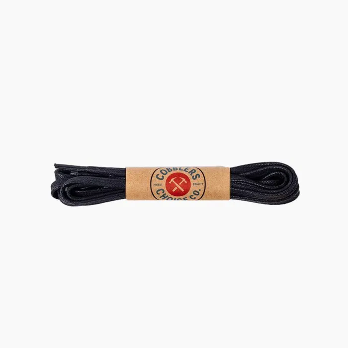 Thursday Boots Shoe Care and Laces Flat Waxed Cotton Laces Black 8211 Women