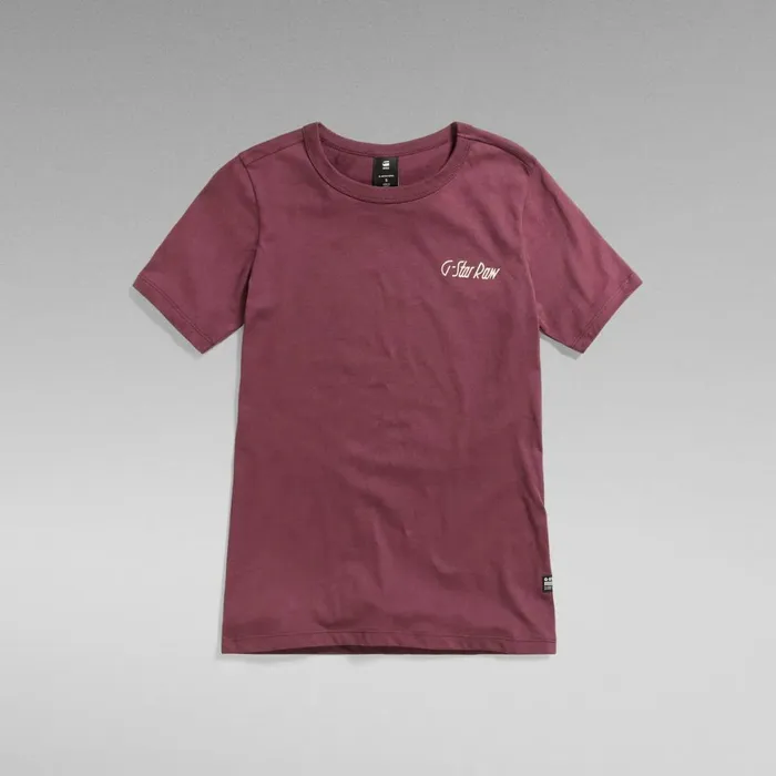 Tops and Tshirts Women GStar RAW Chest Graphic Optic Slim Top Vineyard Wine
