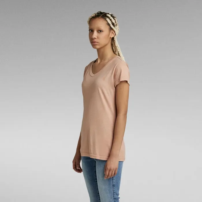 Tops and Tshirts Women GStar RAW Eyben Slim TShirt Over Dyed Tuscany Garment Dyed