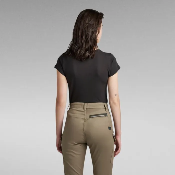 Tops and Tshirts Women GStar RAW Eyben Slim VNeck Top Dark Black