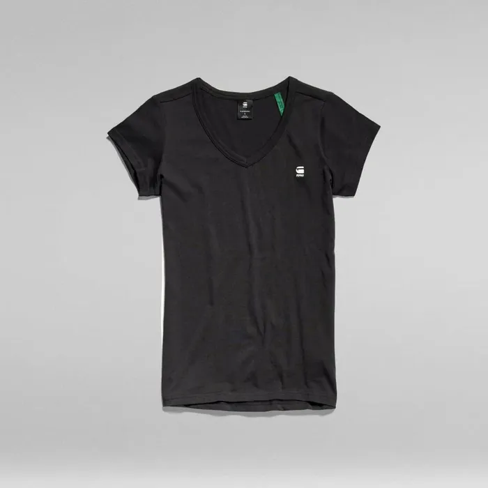 Tops and Tshirts Women GStar RAW Eyben Slim VNeck Top Dark Black