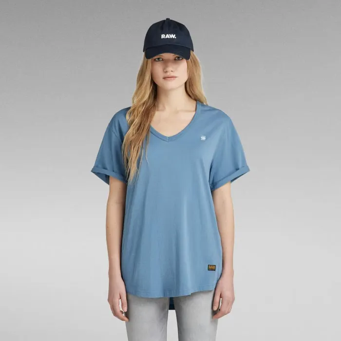 Tops and Tshirts Women GStar RAW Lash Fem Loose VNeck TShirt Azul