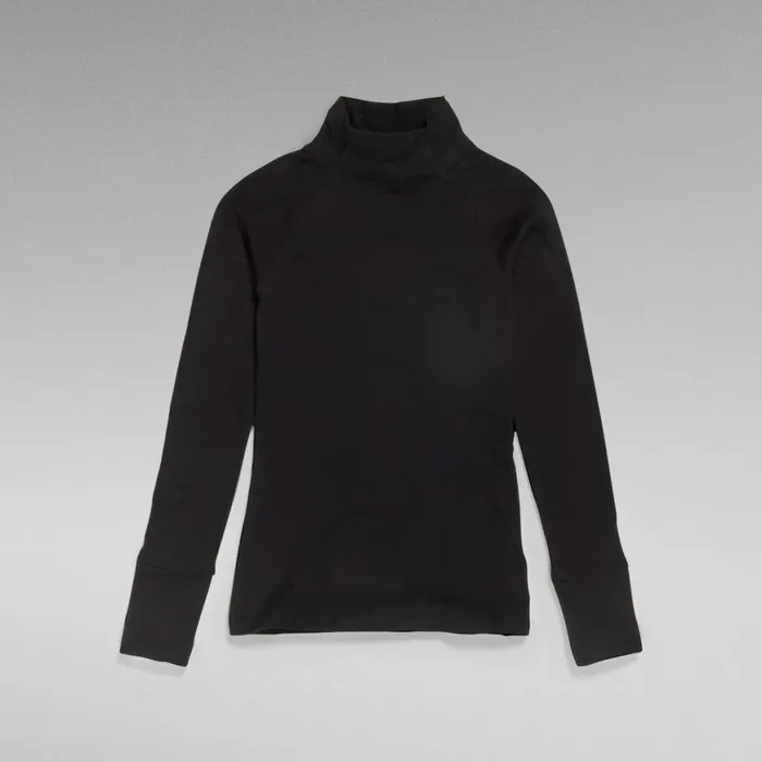 Tops and Tshirts Women GStar RAW Lecite Slim Turtle Top Dark Black