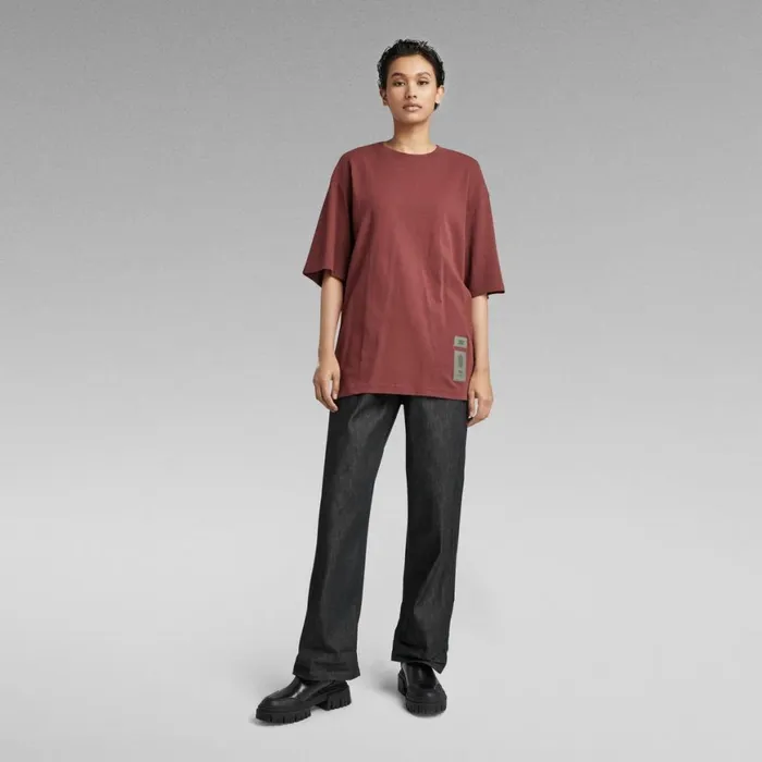 Tops and Tshirts Women GStar RAW Unisex Back Tape Oversized TShirt Paccio