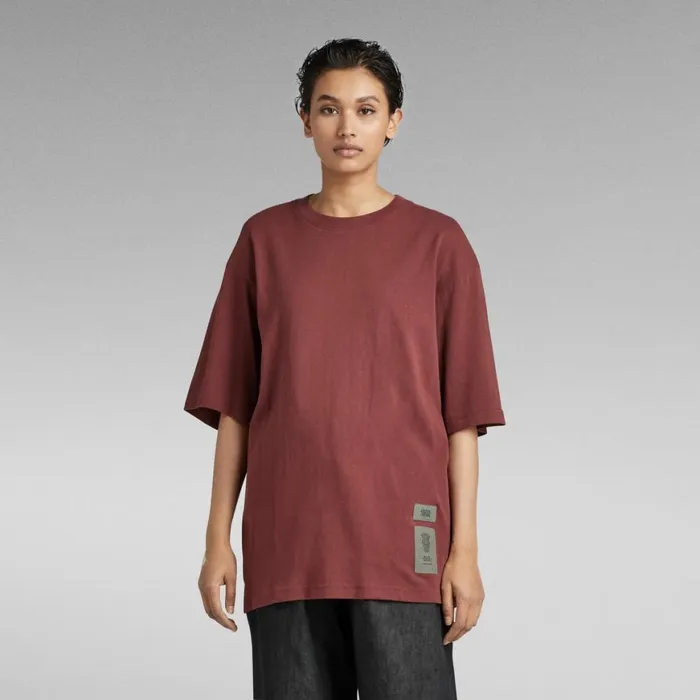 Tops and Tshirts Women GStar RAW Unisex Back Tape Oversized TShirt Paccio