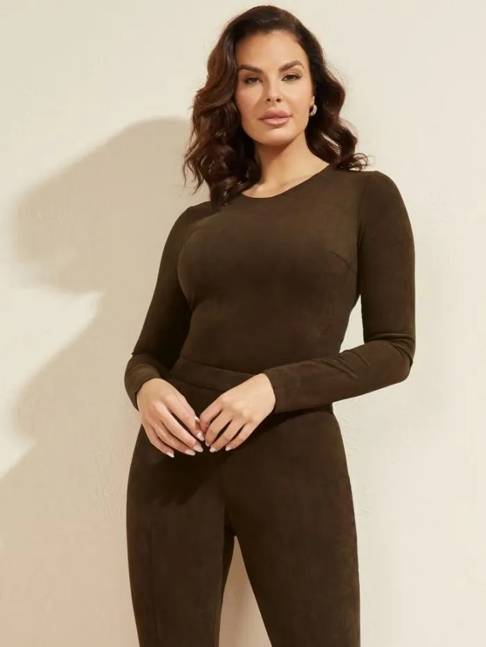 Tops And Sweaters Women Marciano Leonie Bodysuit Burnt Wood Multi