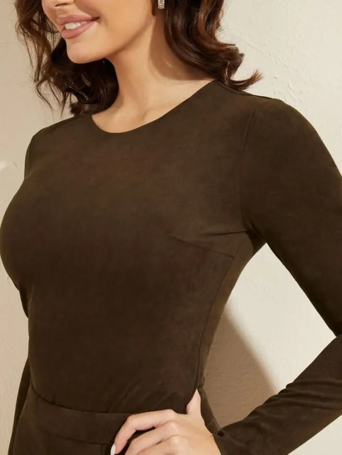Tops And Sweaters Women Marciano Leonie Bodysuit Burnt Wood Multi Tops And Sweaters Women Marciano Leonie Bodysuit Burnt Wood Multi