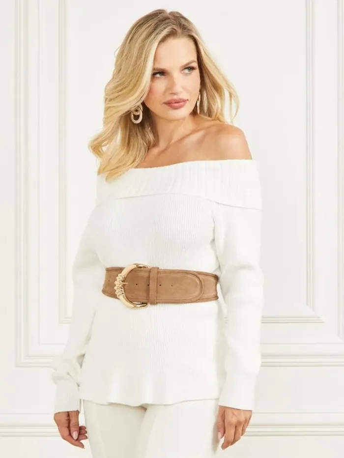 Tops And Sweaters Women Marciano Marisol Sweater Top Pale Pearl