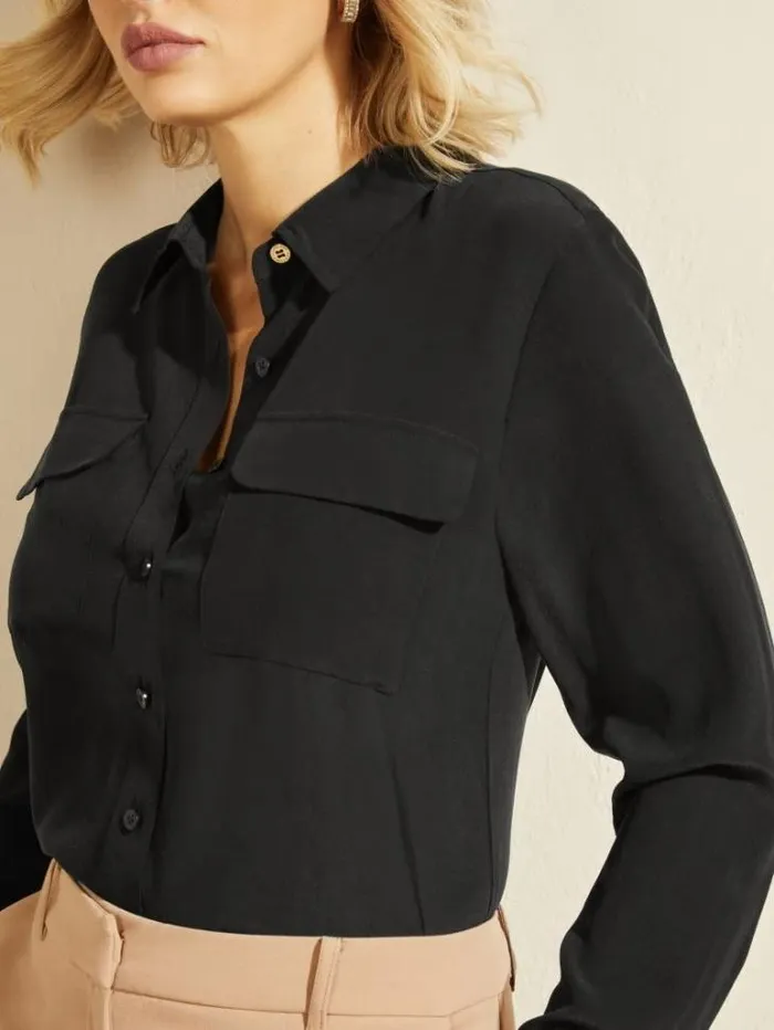 Tops And Sweaters Women Marciano The Essence Blouse Black Tops And Sweaters Women Marciano The Essence Blouse Black