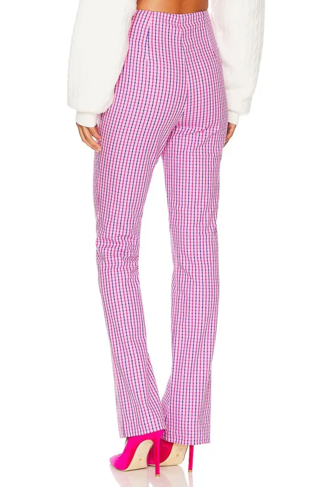 Torrance Pant Pink Plaid Multi Women Lovers and Friends Pants