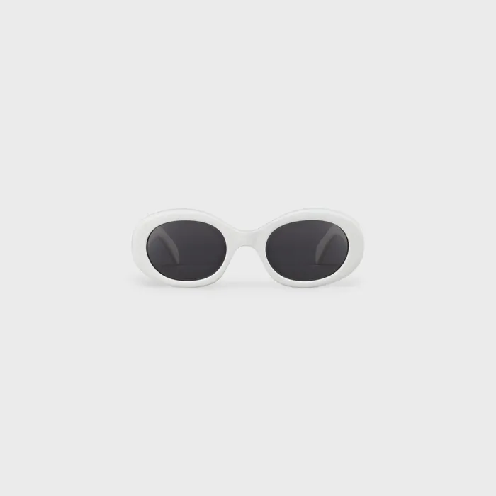 Triomphe 01 Sunglasses In Acetate White Women CELINE SUNGLASSES
