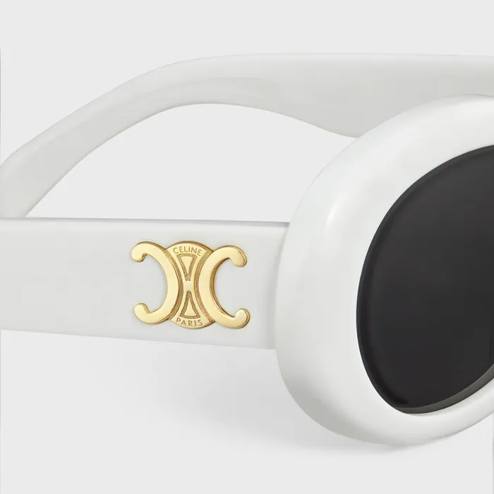 Triomphe 01 Sunglasses In Acetate White Women CELINE SUNGLASSES