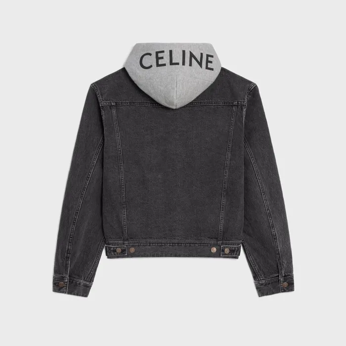 Trucker Jacket In Charcoal Wash Denim Charcoal Wash Men CELINE DENIM