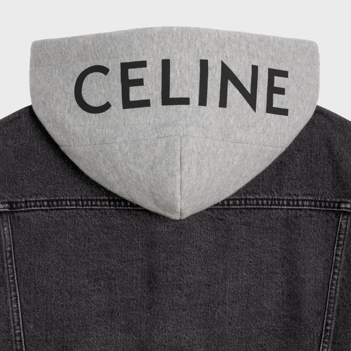 Trucker Jacket In Charcoal Wash Denim Charcoal Wash Men CELINE DENIM