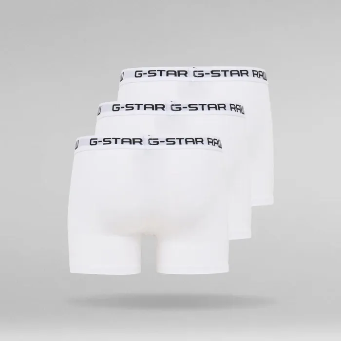 Underwear Men GStar RAW Classic Trunk 3 Pack Whitewhitewhite