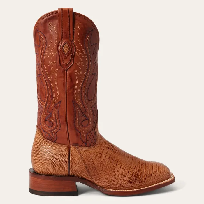 Western Men Stetson Arlington Teju Boot Tan