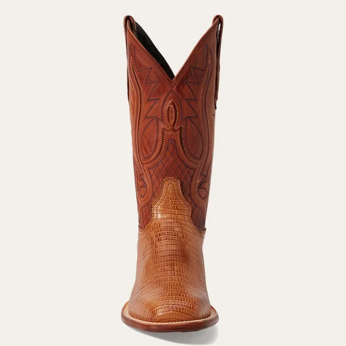 Western Men Stetson Arlington Teju Boot Tan
