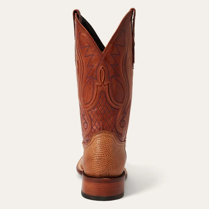 Western Men Stetson Arlington Teju Boot Tan