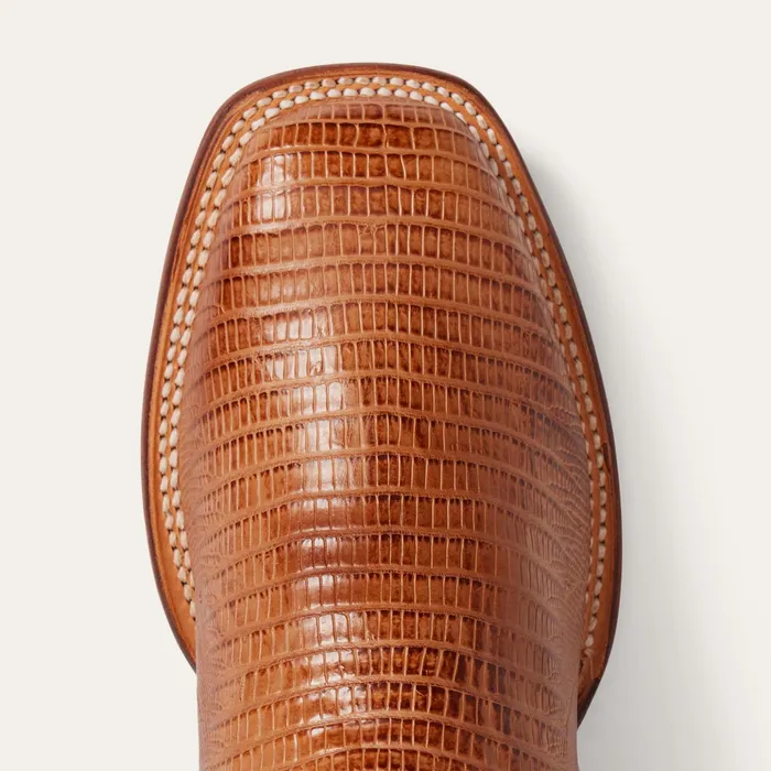 Western Men Stetson Arlington Teju Boot Tan