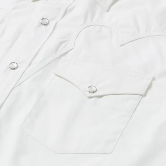 Western Shirts Men Stetson Classic Solid Snap Poplin Shirt In Optic White White