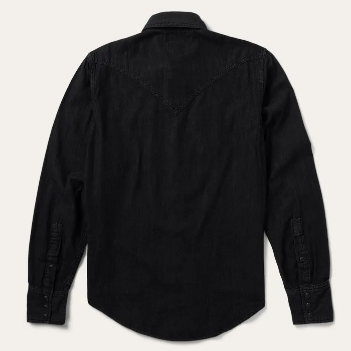 Western Shirts Men Stetson Modern Denim Western Shirt Black