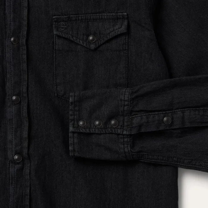 Western Shirts Men Stetson Modern Denim Western Shirt Black