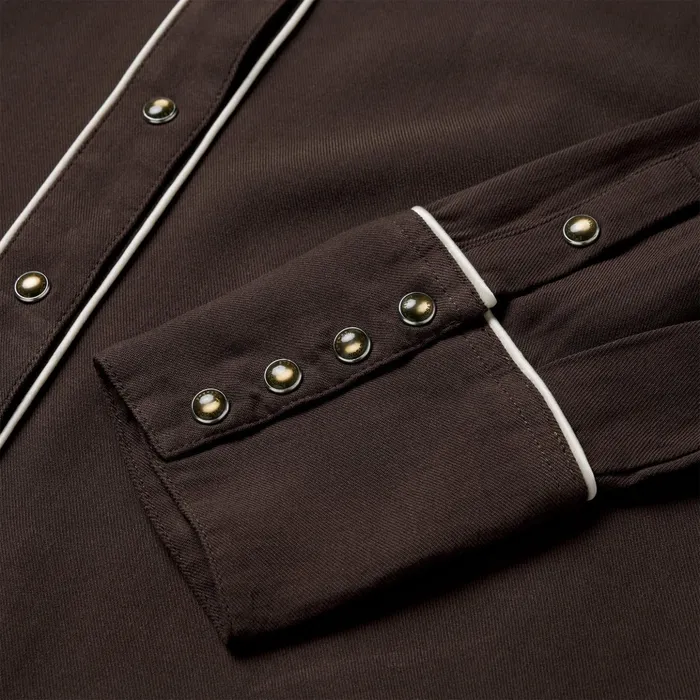 Western Shirts Women Stetson Embroidered Rayon Western Shirt Brown