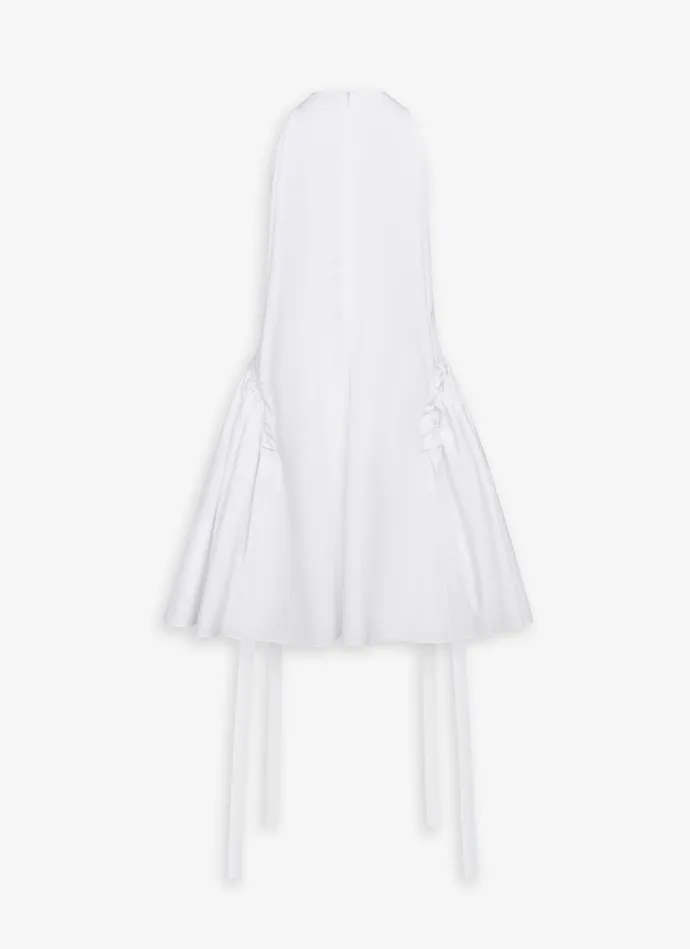 White A LINE DRESS IN COTTON POPLIN Women Alaa Dresses