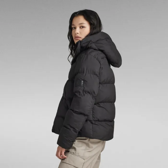 Winter Coats Women GStar RAW Whistler Short Puffer Jacket Dark Black