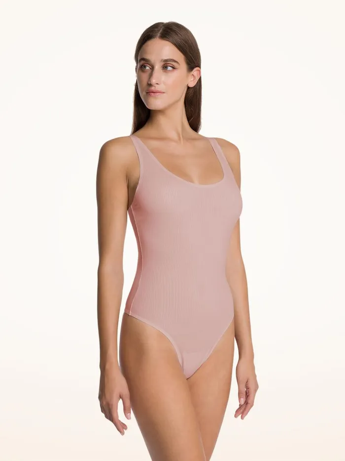 Wolford Beauty Cotton Bodysuit Powder Pink Women Lingerie Bodies