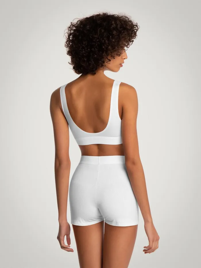 Wolford Beauty Cotton Crop Top Bra Pearl Women Bras