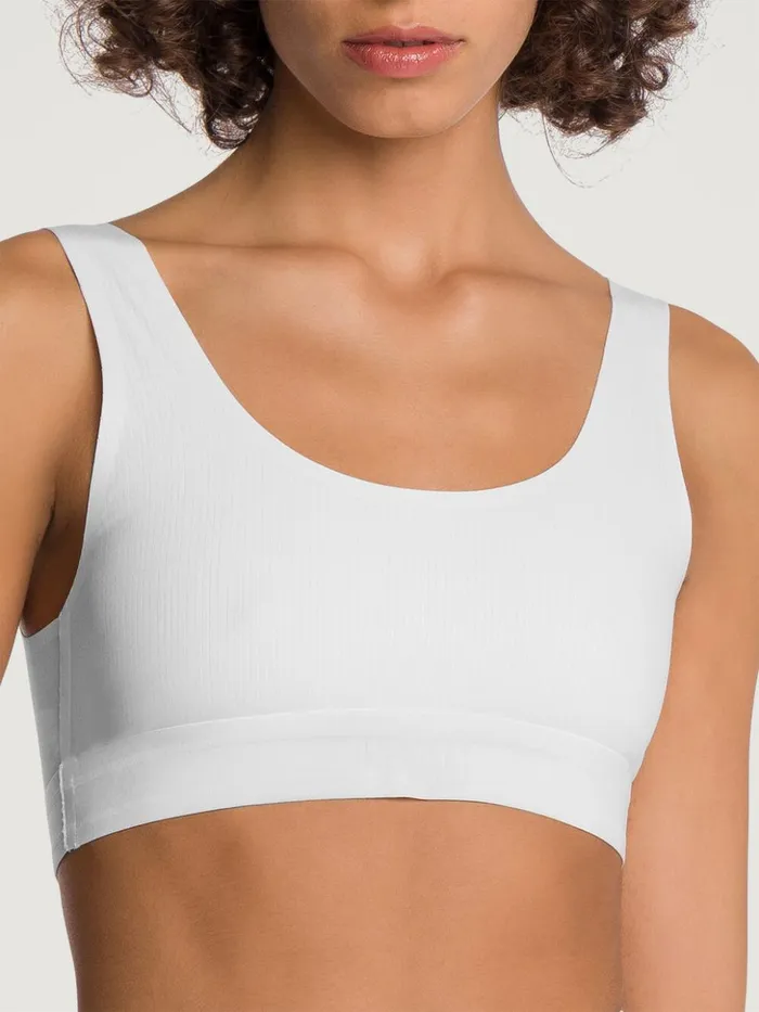 Wolford Beauty Cotton Crop Top Bra Pearl Women Bras