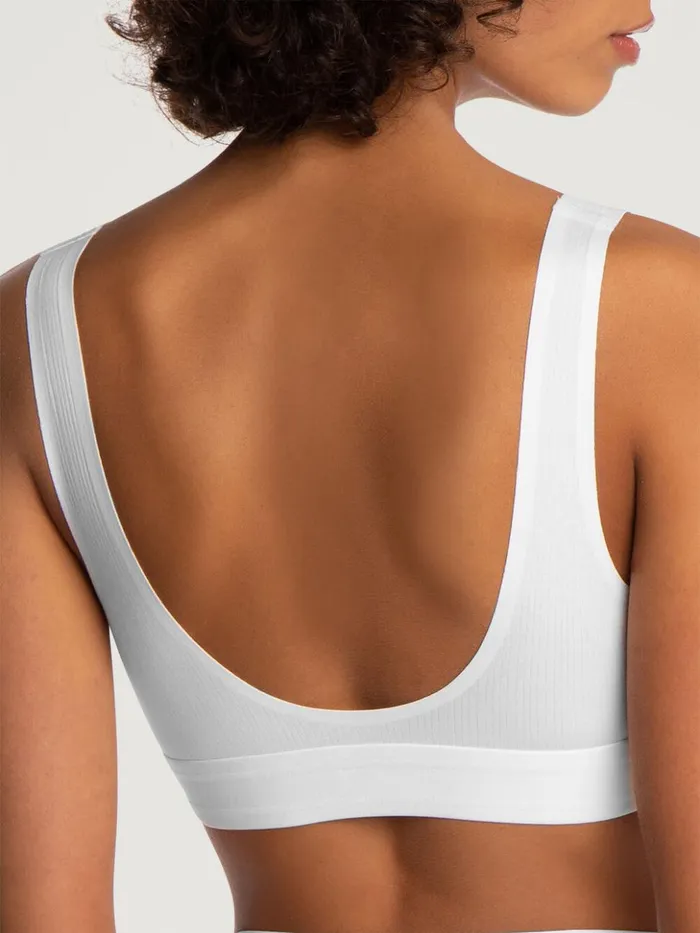Wolford Beauty Cotton Crop Top Bra Pearl Women Bras