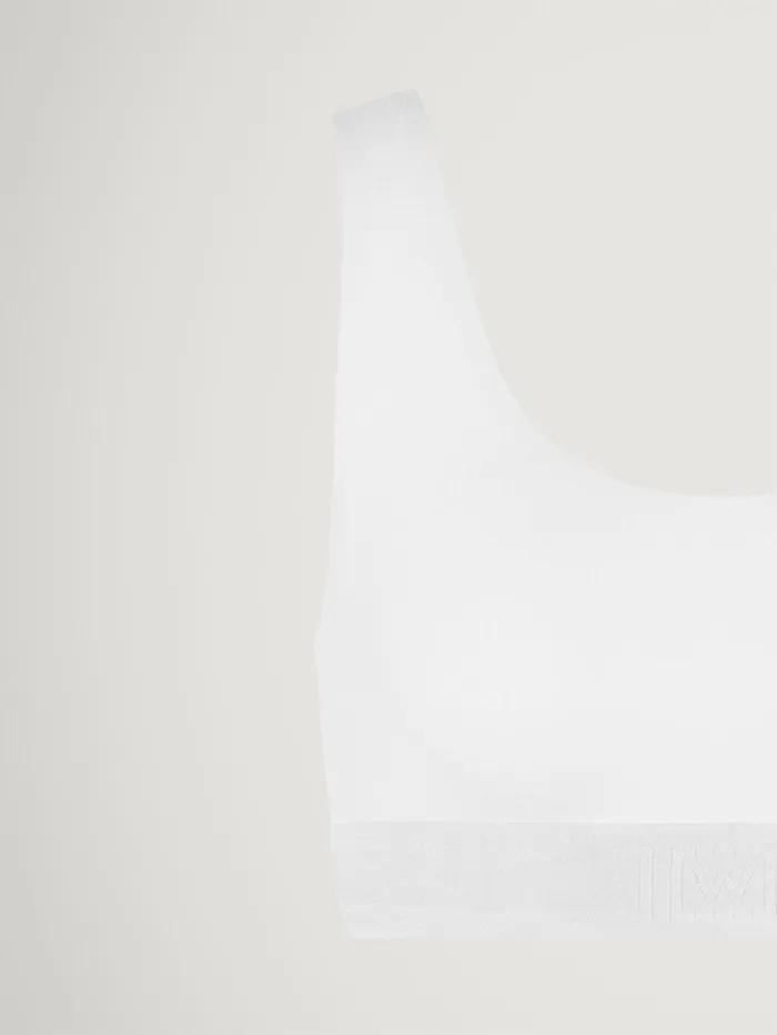 Wolford Beauty Cotton Crop Top Bra Pearl Women Bras