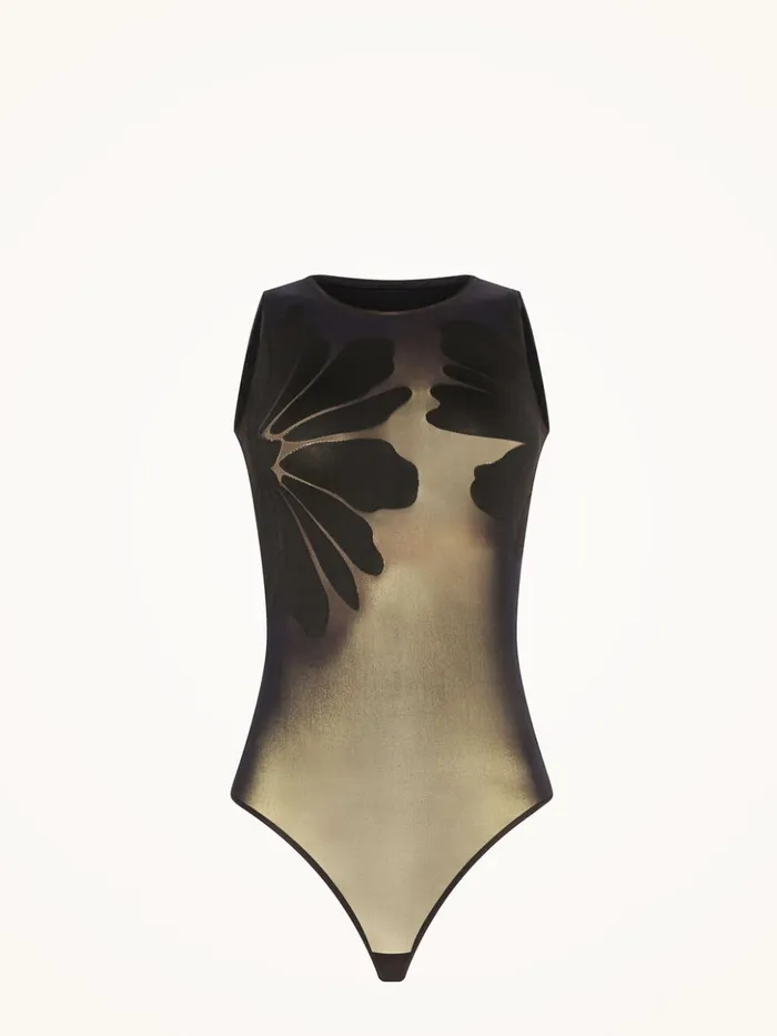 Wolford Body Tattoo String Body Blackblack Women String Bodies