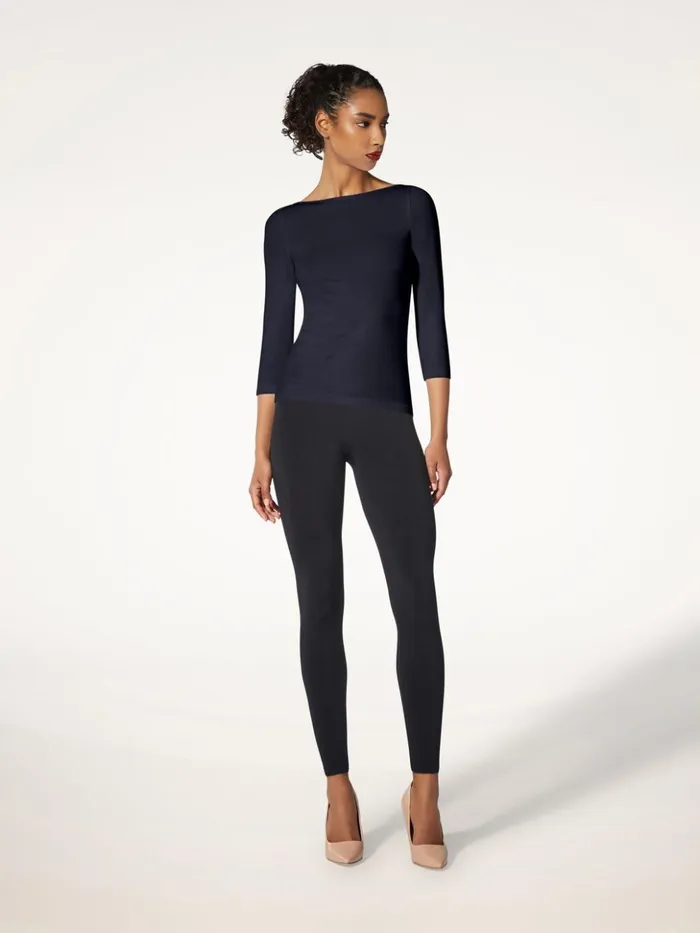 Wolford Cordoba Top Long Sleeves Deep Night Women Longsleeved Tops