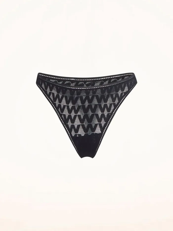 Wolford Net Logo String Black Women Panties