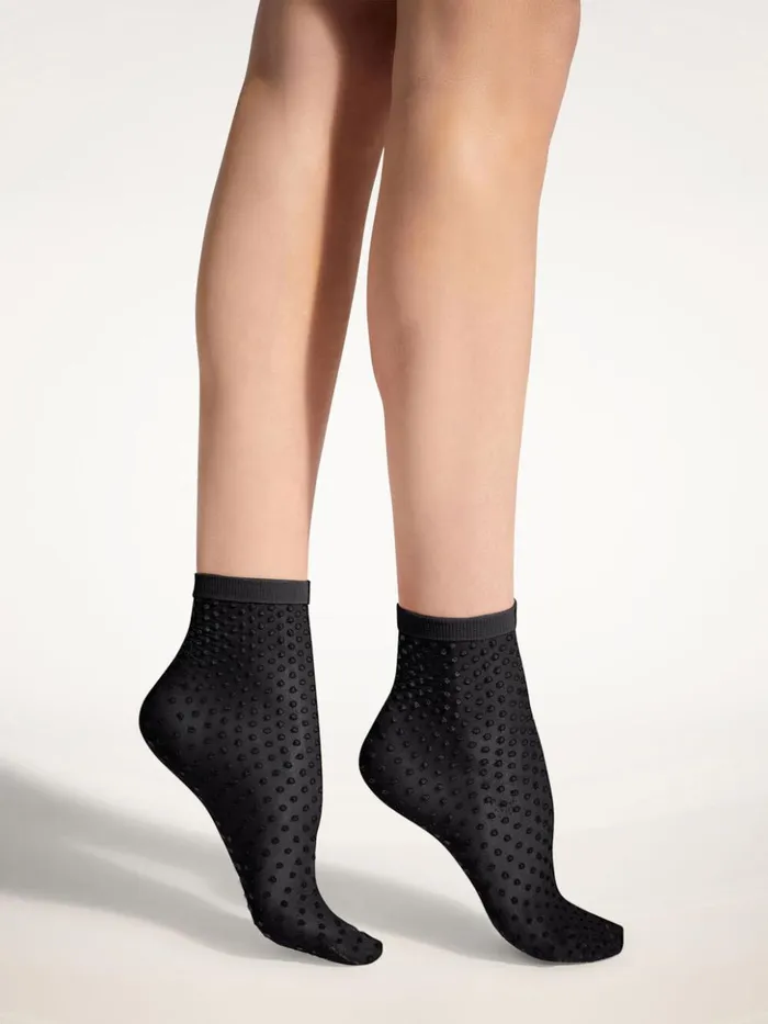 Wolford Satin Touch Dots Socks Blackblack Women Socks
