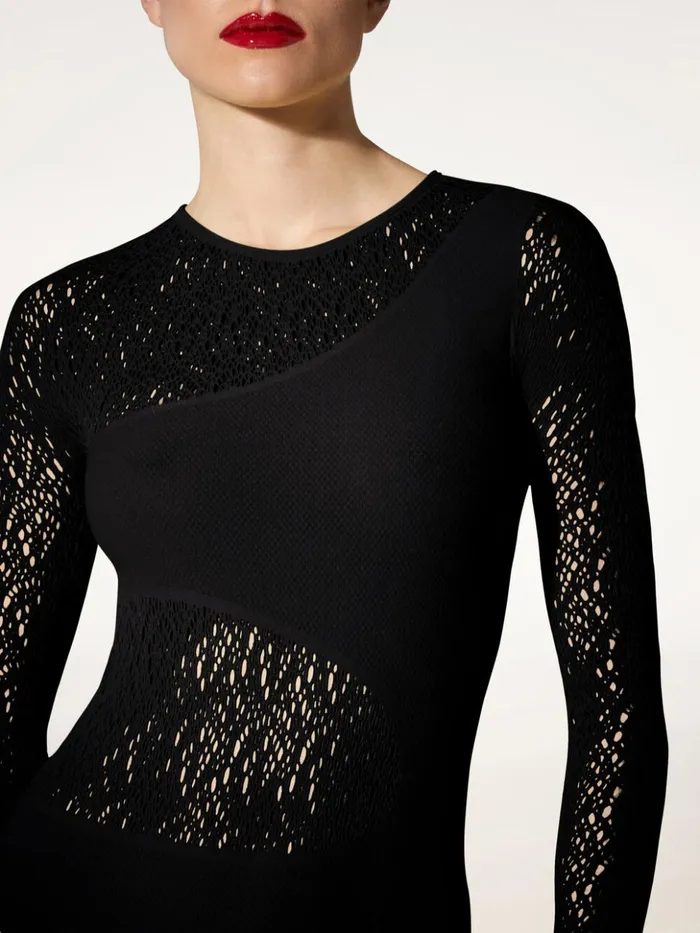 Wolford W Net Body Black Women Longsleeve Bodies