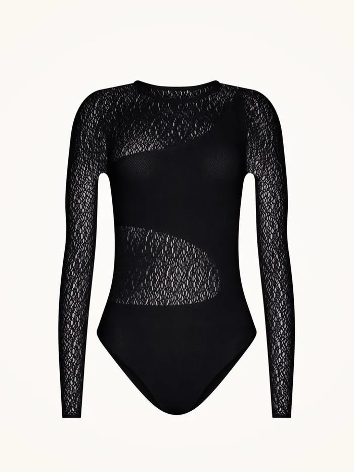 Wolford W Net Body Black Women Longsleeve Bodies