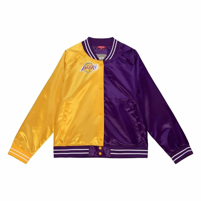 Women039s Jackets and Outerwear Mitchell and Ness Womens Big Face Satin Jacket 50 Los Angeles Lakers Women039s Jackets and Outerwear Mitchell and Ness Womens Big Face Satin Jacket 50 Los Angeles Lakers
