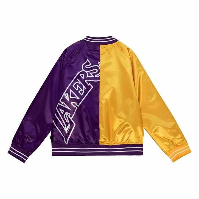 Women039s Jackets and Outerwear Mitchell and Ness Womens Big Face Satin Jacket 50 Los Angeles Lakers Women039s Jackets and Outerwear Mitchell and Ness Womens Big Face Satin Jacket 50 Los Angeles Lakers