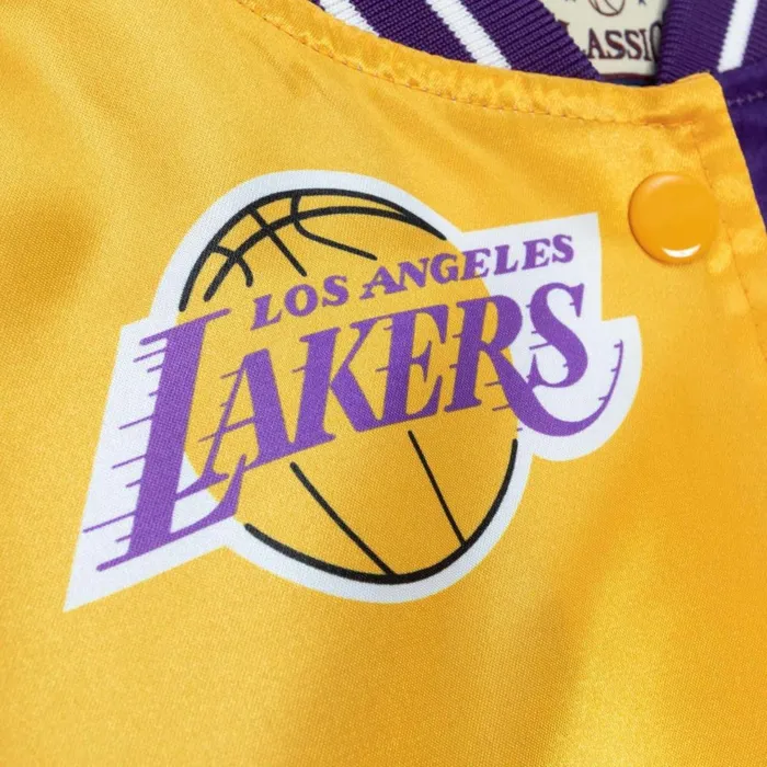 Women039s Jackets and Outerwear Mitchell and Ness Womens Big Face Satin Jacket 50 Los Angeles Lakers Women039s Jackets and Outerwear Mitchell and Ness Womens Big Face Satin Jacket 50 Los Angeles Lakers