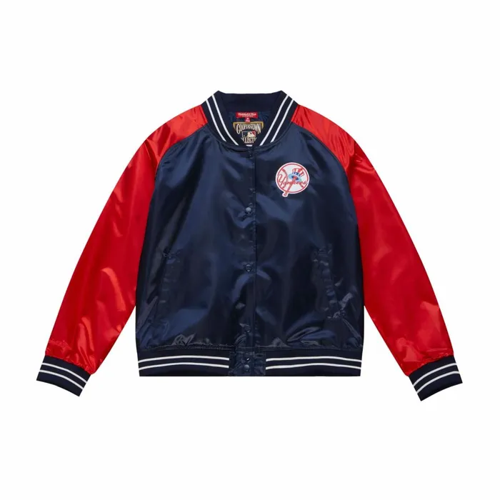 Women039s Jackets and Outerwear Mitchell and Ness Womens Satin Jacket 20 New York Yankees Women039s Jackets and Outerwear Mitchell and Ness Womens Satin Jacket 20 New York Yankees