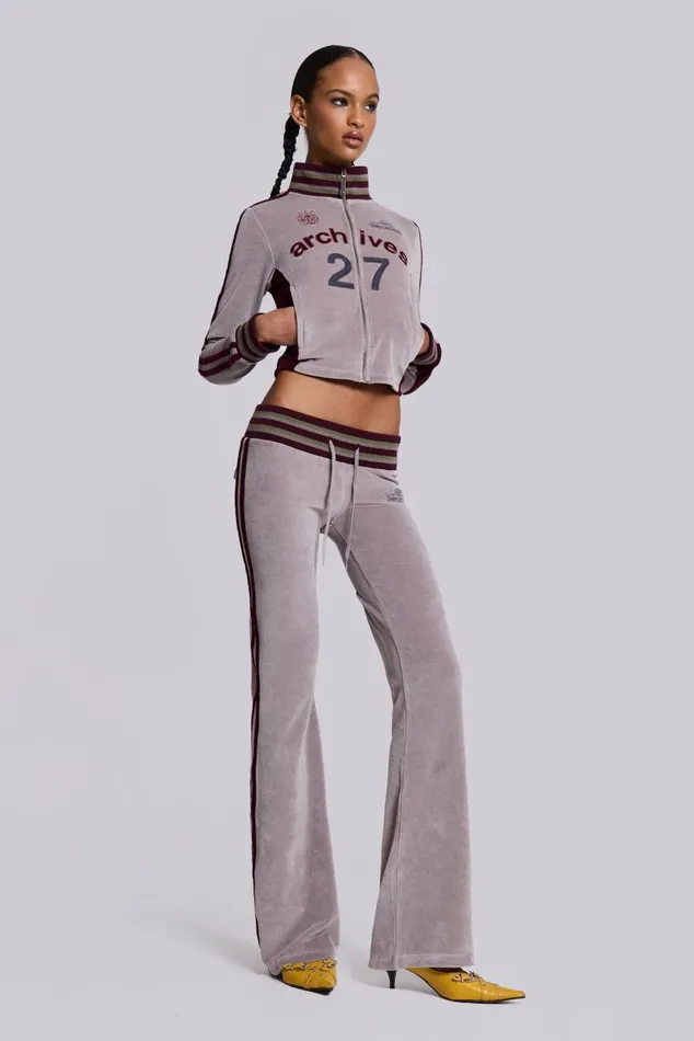 Women 27 Velour Track Top Jaded London Outerwear