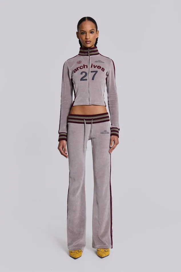Women 27 Velour Track Top Jaded London Outerwear