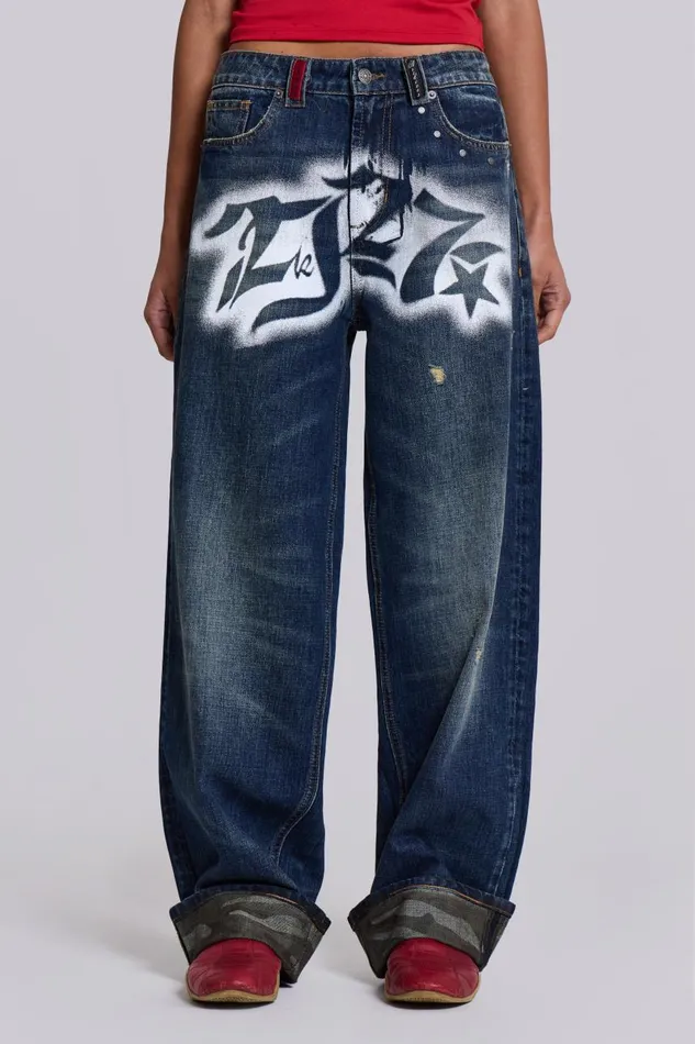 Women 2K LDN Sonic Jeans Jaded London Baggy Jeans