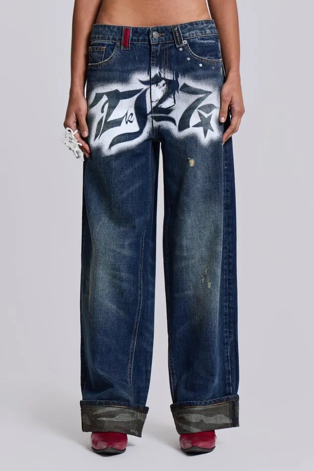 Women 2K LDN Sonic Jeans Jaded London Baggy Jeans
