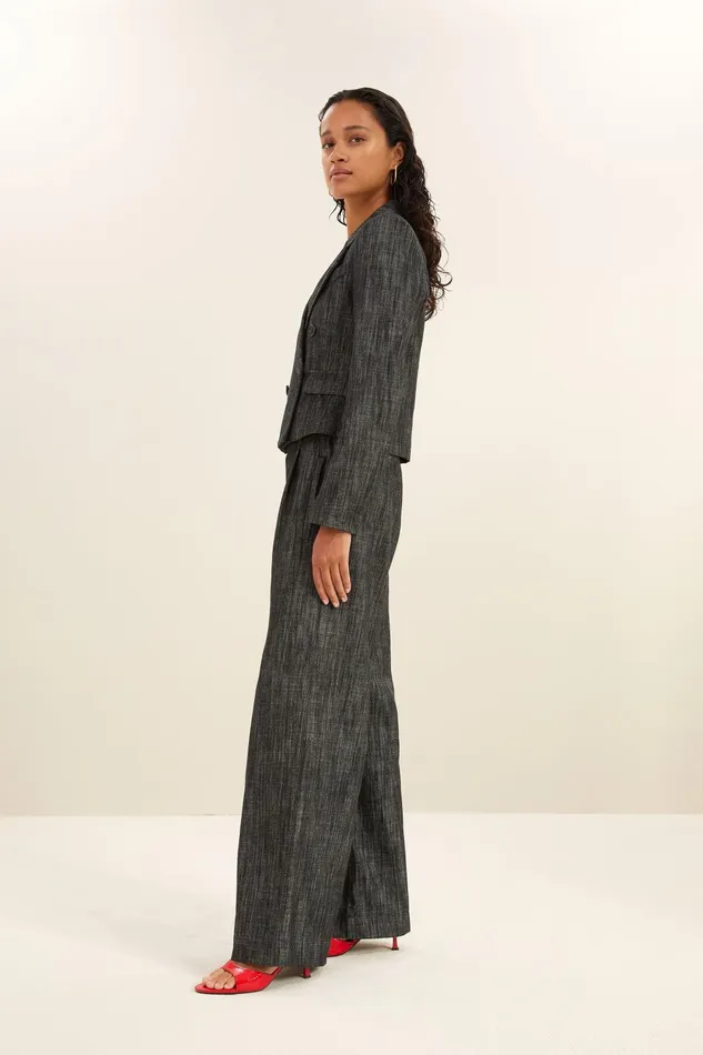 Women Adina Twill Blazer Jet Black Bybar Jackets